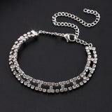 Caraquet Rhinestone Anklet - Crystal Tennis Chain Charm