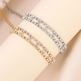 Caraquet Rhinestone Anklet - Crystal Tennis Chain Charm