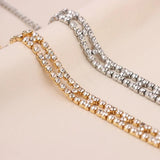 Caraquet Rhinestone Anklet - Crystal Tennis Chain Charm