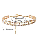 Caraquet Rhinestone Anklet - Crystal Tennis Chain Charm