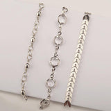Summer Crystal Sequins Anklet Set Beach Foot Jewelry Ankle Bracelet Layered Ankl