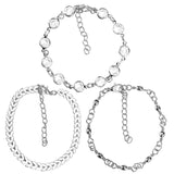 Summer Crystal Sequins Anklet Set Beach Foot Jewelry Ankle Bracelet Layered Ankl