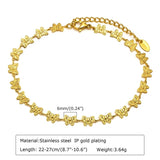 Butterfly Charm Chain Anklets Heart Links Ankle Stainless Steel