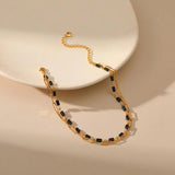 Acrylic Beads Paperclip Chain Anklet for Women