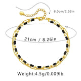 Acrylic Beads Paperclip Chain Anklet for Women