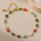Acrylic Beads Paperclip Chain Anklet for Women