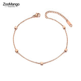 Bohemia Party Beach Anklet Foot Jewelry Titanium Stainless Steel 5Pcs