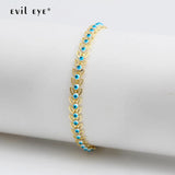 Evil Eye Charm Anklet Copper Adjustable Foot Chain Beach Anklet