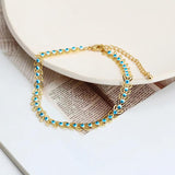 Evil Eye Charm Anklet Copper Adjustable Foot Chain Beach Anklet