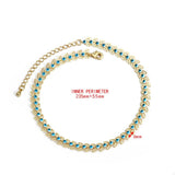 Evil Eye Charm Anklet Copper Adjustable Foot Chain Beach Anklet