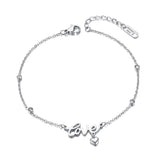Boho Love Heart Charm Anklets For Women Girls CZ Crystal Foot Jewelry