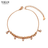 Bohemia Beach Chain Link Anklet CZ Crystal Charm YA20018