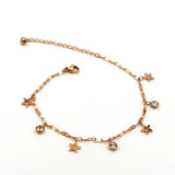 8 Shape Chain Anklets Titanium Steel Rose Woman Ank