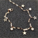 8 Shape Chain Anklets Titanium Steel Rose Woman Ank