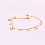 8 Shape Chain Anklets Titanium Steel Rose Woman Ank