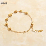 18KGP Plated Goddess Anklet Flowers Leg Bracelet Jewelry