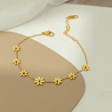 18KGP Plated Goddess Anklet Flowers Leg Bracelet Jewelry