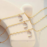 Women Stainless Steel Moon Chain Ankle Bracelet for Girls