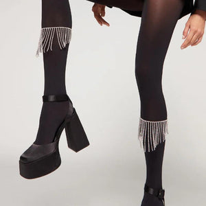 Tassel Rhinestone Anklets for Women Calf Chain Anklet Bracelet