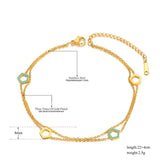 Geometric Pentagon Charm Anklet Stainless Steel Foot Bracelet