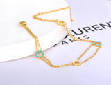 Geometric Pentagon Charm Anklet Stainless Steel Foot Bracelet