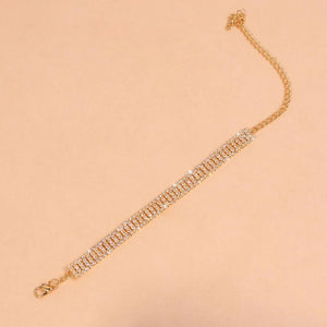 Stonefans Bohemian Rhinestone Anklet Leg Chain Foot Jewelry