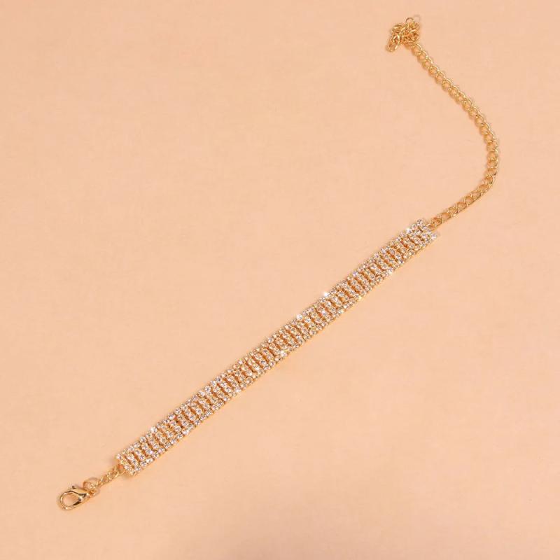 Stonefans Bohemian Rhinestone Anklet Leg Chain Foot Jewelry