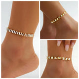 Geometric Rhinestone Metal Claw Chain Anklet Adjustable Anklet Foot