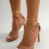 Geometric Rhinestone Metal Claw Chain Anklet Adjustable Anklet Foot