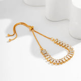 Geometric Rhinestone Metal Claw Chain Anklet Adjustable Anklet Foot