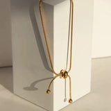 Yellow Adjustable Snake Chain Anklet 316 Titanium Steel Jewelry