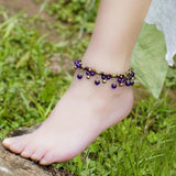 Bohemian Chalcedony Anklets Chains Handmade Vintage Foot Chains