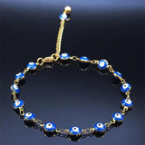 Stainless Steel Evil Eye Anklets Bracelets for Women