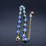 Stainless Steel Evil Eye Anklets Bracelets for Women