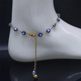 Stainless Steel Evil Eye Anklets Bracelets for Women
