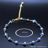 Stainless Steel Evil Eye Anklets Bracelets for Women