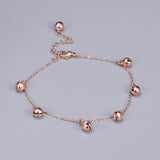 Stainless Steel Rose Bells Ankle Bracelet for Women