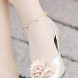 Stainless Steel Rose Bells Ankle Bracelet for Women