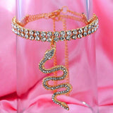 Rhinestone Anklet Bracelet Tennis Chain Crystal Pendant Beach Foot Jewelry