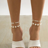 Retro Multi-layer Beaded Anklet Set - Party Gift