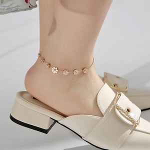 Daisy Beads Anklet Rose Stainless Steel Summer Beach(GA104)