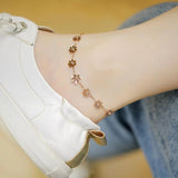 Daisy Beads Anklet Rose Stainless Steel Summer Beach(GA104)