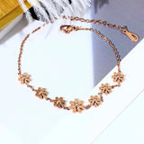 Daisy Beads Anklet Rose Stainless Steel Summer Beach(GA104)