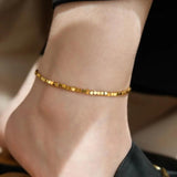 316L Stainless Steel Silver Anklet Ladies High Jewelry Beach Accessories
