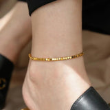 316L Stainless Steel Silver Anklet Ladies High Jewelry Beach Accessories