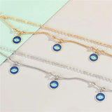 Boho Multilayer Chain Eyes Anklet Vintage Eye Pendant Bracelet