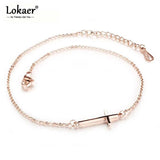 Bohemia Style Rose Cross Women's Anklet A19039
