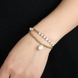 Bohemian Beach Double Layer Women's Anklet with Pearl