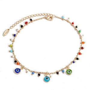 Evil Eye Charm Anklet Foot Chain Bead Jewelry for Women Girls