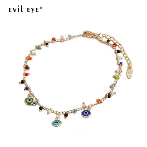 Evil Eye Charm Anklet Foot Chain Bead Jewelry for Women Girls